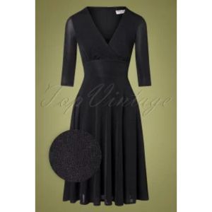 Vintage Chic for Top vintage 50s Sofia Swing Dress in Black 14